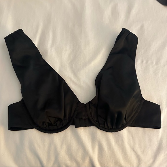 Danielle Bernstein by WeWoreWhat Black Silky Bra Top - Picture 4 of 7